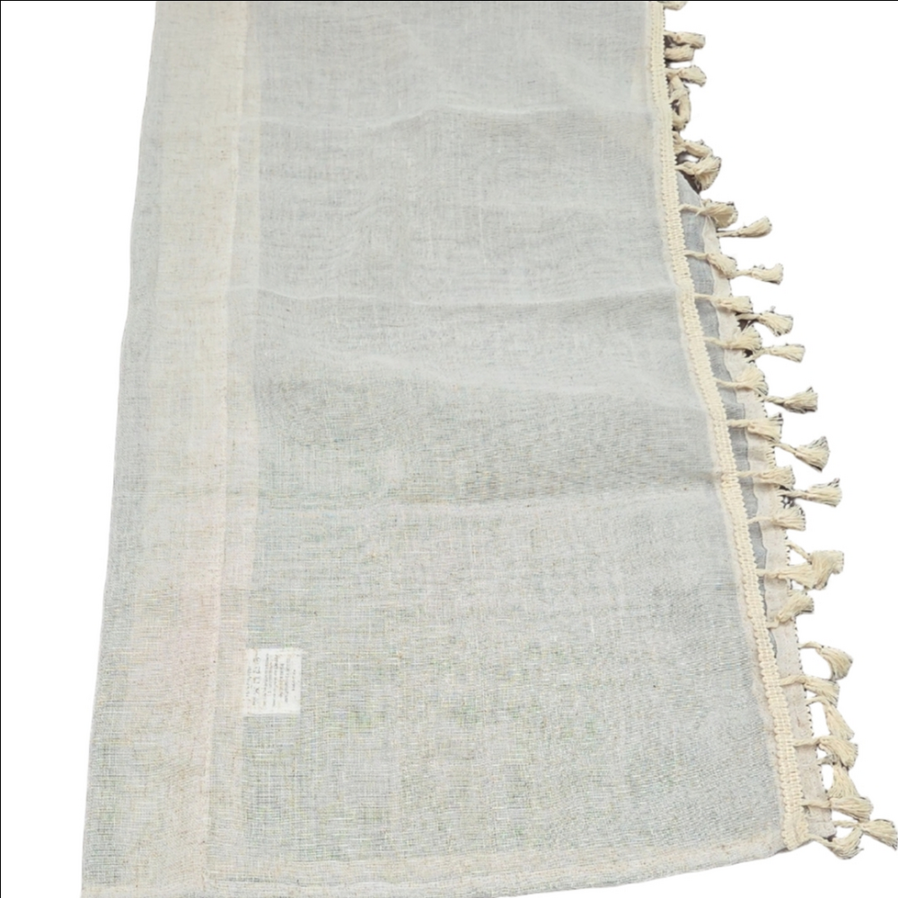 Ivory Cream Tassel Valance Curtains 55" X 25" Set Of 2 NwOT Boho